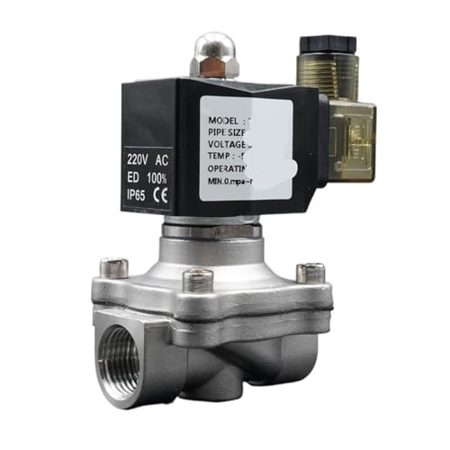1 STÜCKE Magnetventil 1/4 "3/8" 1/2 "3/4" 1 "2" Wasserventil DC12V Edelstahlventil Feuchtigkeitsbeständig(Ac110v-nbr,1.25 Inch) von COSZWQDP