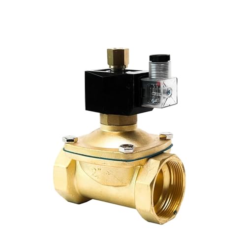 2 "wasserdichtes Magnetventil aus Messing 220 V 24 V 12 V 220 V 110 V Normalerweise offenes Magnetventil(BSP-240VAC-VITON-SEAL) von COSZWQDP