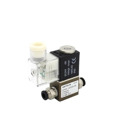 2V025-08 Normalerweise geschlossenes pneumatisches Steuerventil 24 V 220 V 1/4 "BSP 2-Wege-2-Positionen-Luftmagnetventil(With 4mm Fittings) von COSZWQDP