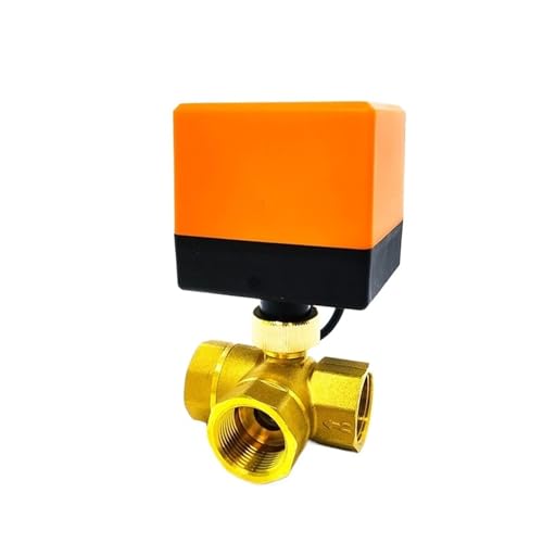 3/4" Messing Elektrischer Kugelhahn Dreileiter Dreiwege-Umschaltventil Klimaanlage Fußbodenheizung Wasserturm 220 24 12V(24vdc) von COSZWQDP