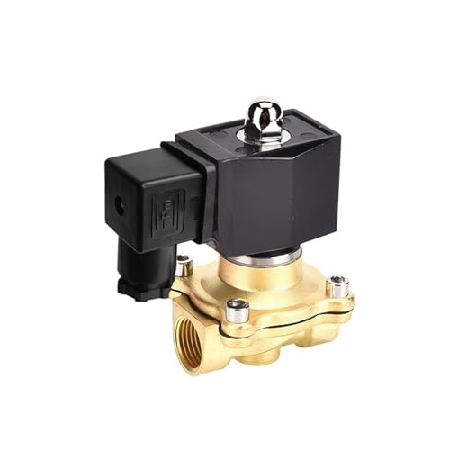 3/8" 1/2" 3/4" 1" 1-1/4" 1-1/2" 2" Messing-Normal-Geschlossen-Magnetventil IP65 Vollständig Geschlossene Spule 220V Schaltventil Wasserventil(BSP-220VAC,1.5 Inch) von COSZWQDP