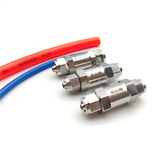 304 Edelstahl Schnellverschraubung Einwegventil PU-Rohr PTFE-Schlauch Schnellkupplungsmutter Sechskant-Rückschlagventil(4x2.5mm) von COSZWQDP