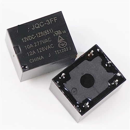 5 Stück Relais HF JQC-3FF-005-1ZS JQC-3FF-009-1ZS JQC-3FF-012-1ZS JQC-3FF-024-1ZS 5PIN 12A/125VAC 5V 9V 12V 24V(JQC-3FF-012-1ZS 12V) von COSZWQDP