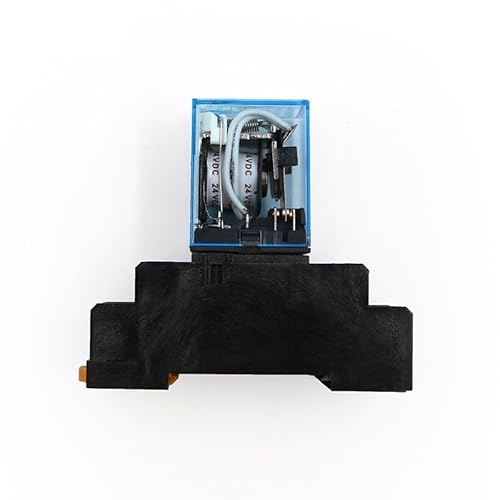 50 Stücke MY4NJ Elektronisches Micro Mini Elektromagnetisches Relais 5A 14PIN Spule 4DPDT mit PYF14A Sockel Basis DC12V 24V AC110V 220V LED(50pcs-AC 220V) von COSZWQDP