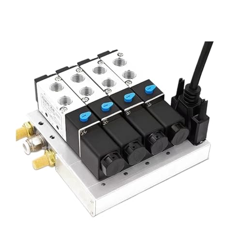 COSZWQDP 4V210-08 DC24V Magnetventilgruppe Set Magnetverteilerventil Bustyp Plug-in-Zylindersteuerung Umkehrkombination DC24(Dc24v 10mm,11 Stations) von COSZWQDP