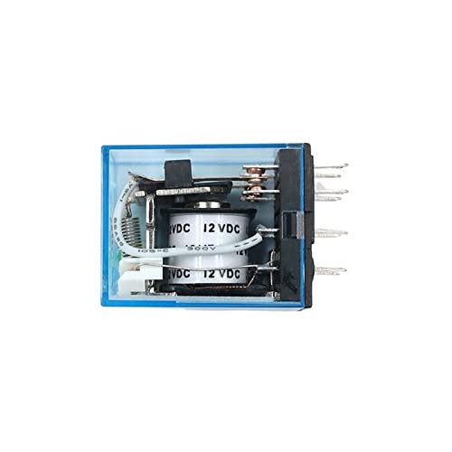 MY2P HH52P MY2NJ Relaisspule Allgemeiner DPDT Micro Mini Elektromagnetischer Relaisschalter mit LED AC 110 V 220 V DC 12 V 24 V 50 Stück(AC 12V) von COSZWQDP