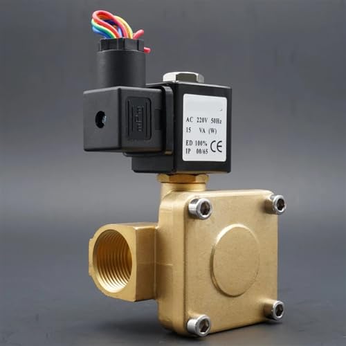 Magnetventil 220 V 24 V Wasserventil Normalerweise geschlossen/offen Hochtemperatur-Luftkompressorventile G1/2" 3/4" 1"(AC220V-NBR,DN32 Normally open) von COSZWQDP