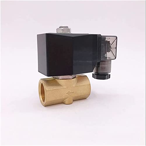 Normalerweise geschlossenes Messing-Kleingas-2-Wege-Wasser-Direktwirkmagnetventil 1/2 Zoll 220 VAC Dichtungen Luftkompressorventil Nützlich(Ac220v,4mm) von COSZWQDP
