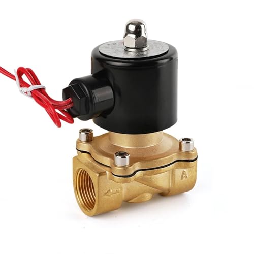 Pneumatisches DN08 DN10 DN15 DN20 DN25 1/4 Zoll 3/8 Zoll 1/2 Zoll 3/4 Zoll 1 Zoll Magnetventil 12 V 220 V Pneumatisches Ventil for Wasser, Öl, Helium, Gas(Dn10,Schwarz) von COSZWQDP