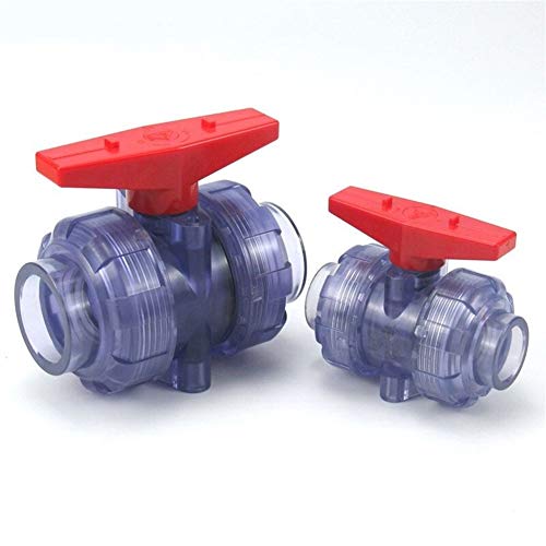 Rückschlagventile 1 Stück DIN 20–63 mm transparentes UPVC-Kugelventil for Aquarium, Gartenbewässerung, Union-Kugelhahn(I.D25mm(DIN)) von COSZWQDP