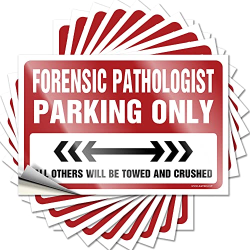 COTECI Autoaufkleber Forensic Pathologist Parking Only Lustiger Aufkleber 10 Stück lustige Aufkleber für Erwachsene schmutzige Aufkleber für Autos (Größe: 6 x 9 cm) von COTECI