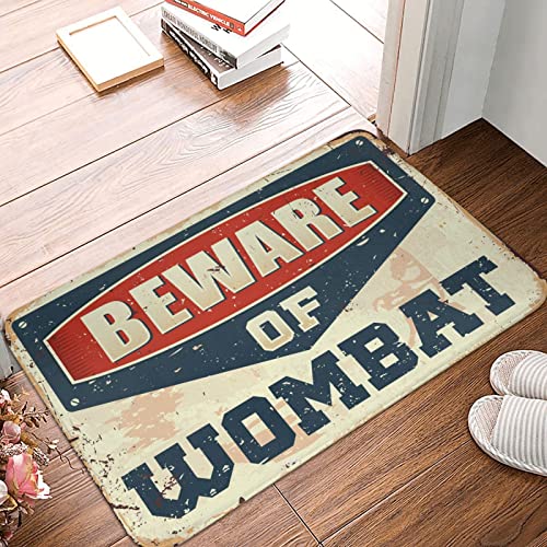 COTECI Fußmatten für Haustüren, groß, Aufschrift "Beware Of Wombat", Demokrat, Geschenke (Größe: 40 x 60 cm) von COTECI