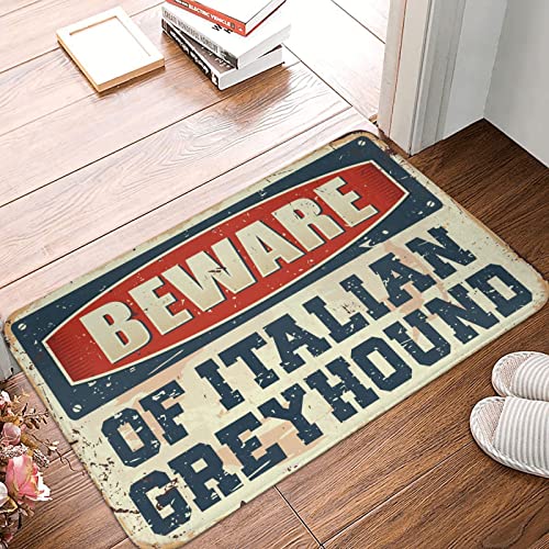COTECI Outdoor Fußmatte mit Aufschrift "Beware of Italian Greyhound", 40 x 60 cm von COTECI