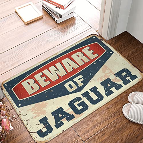 COTECI Personalisierte Willkommens-Matte, Vorsicht vor Jaguar-Teppich, extra große Fußmatte, Outdoor-Winterteppich (Größe: 40 x 60 cm) von COTECI