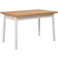 Ausziehbarer Tisch von 120 bis 153 cm, Dekor Buche und Weiß - OLIVER Ausziehbarer Tisch von 120 bis 153 cm, Dekor Buche und Weiß - OLIVER von COTECOSY