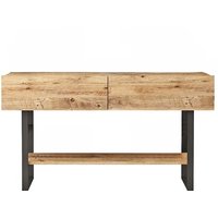 Konsole mit 2 Klapptüren und 1 Regal im Atlantik-Kiefer-Dekor - L138,8 cm Konsole mit 2 Klapptüren und 1 Regal im Atlantik-Kiefer-Dekor - L138,8 cm von COTECOSY