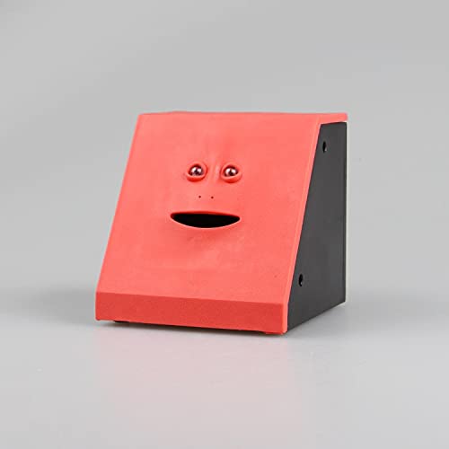 sparschwein Gesicht Geld Essen Box Sparschweinkatze Cat Cating Box Münzen Box Geld Münze Rettung Bank for Kinder Geschenk Süßigkeiten Maschine Dekoration (Color : Red) von COTEN