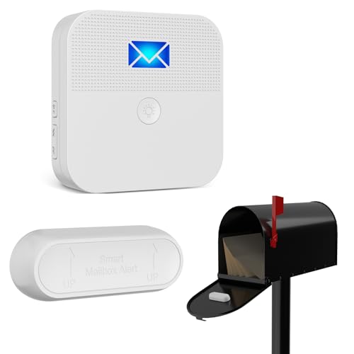 Briefkasten Alarm Mailbox Alert Benachrichtigungssystem für Briefkästen, 600 Fuß Reichweite, drahtloser, wetterfester Briefkastensensor mit LED-Anzeige und akustischen Erinnerunge für zugestellte Post Briefkasten Alarm Mailbox Alert Benachrichtigungssystem für Briefkästen, 600 Fuß Reichweite, drahtloser, wetterfester Briefkastensensor mit LED-Anzeige und akustischen Erinnerunge für zugestellte Post von COTINSE