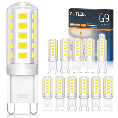 COTLEDL G9 LED Lampe Kaltweiss 6000K,5W,500LM G9 Leuchtmittel,Ersatz 50W Halogenlampe,Nicht Dimmbar Kein Flimmern Energiesparende Glühbirne für Schlafzimmer von COTLEDL