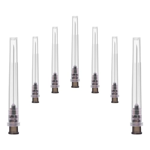 100 Stück 22G x 38mm Edelstahl Abgabe Tube für Nachfüllflüssigkeiten,flüssiges Öl,Klebstoff, einzeln verpackt,Nachfüllröhrchen für Industrie,Wissenschaftslabore (22g-38mm) von COTOM