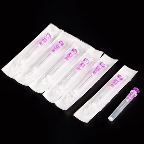 100 Stück 24G x 25mm Edelstahl Abgabe Tube für Nachfüllflüssigkeiten,flüssiges Öl,Klebstoff, einzeln verpackt,Nachfüllröhrchen für Industrie,Wissenschaftslabore (24g-25mm) von COTOM