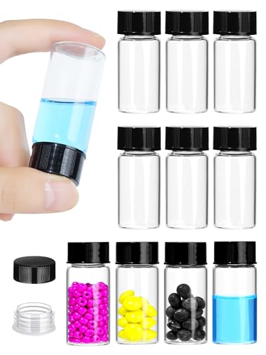 COTOM 10ml Fläschchen Transparente Probenahme Glasflaschen mit Schraubverschluss Lecksichere Probe Glasflasche（10pcs） von COTOM