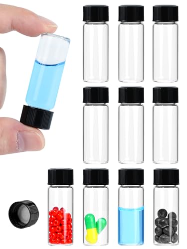 COTOM 4ml Fläschchen Transparente Probenahme Glasflaschen mit Schraubverschluss Lecksichere Probe Glasflasche（50pcs） von COTOM