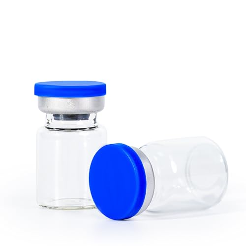 COTOM 5ml Sterile Probenfläschchen (Mit Deckel und Gummi),Laborversiegelte Glasfläschchen (10 Stück) von COTOM