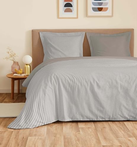 COTON PUR Vanessa Bettwäsche-Set, 4-teilig, für Bett 160 x 200 cm, große Breite (Gabrielle Natur) von COTON PUR