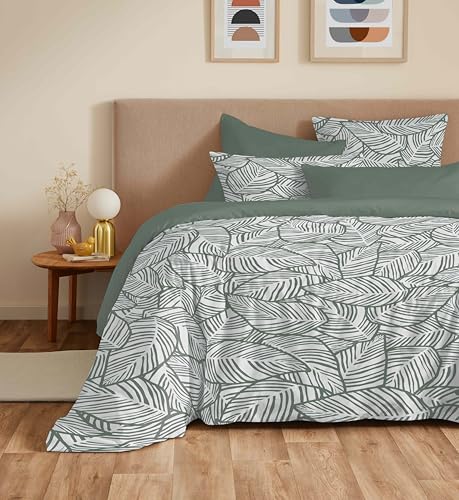 COTON PUR Vanessa Bettwäsche-Set, wendbar, 6-teilig, für Bett 140 x 190 cm (Fira Rosmarin) von COTON PUR