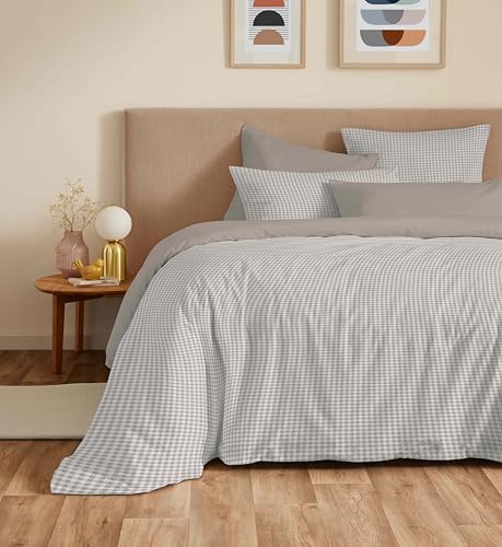 COTON PUR Vanessa Bettwäsche-Set, wendbar, 6-teilig, für Bett 140 x 190 cm (Gabrielle Natur) von COTON PUR