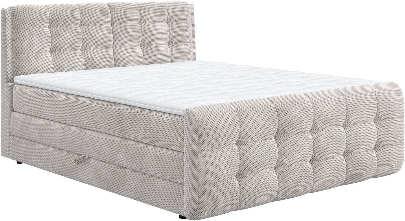 COTTA Boxspringbett Fort mit Bettkasten, inkl. Topper, erhältlich in verschiedenen Breiten (160cm, 180cm & 200cm) von COTTA