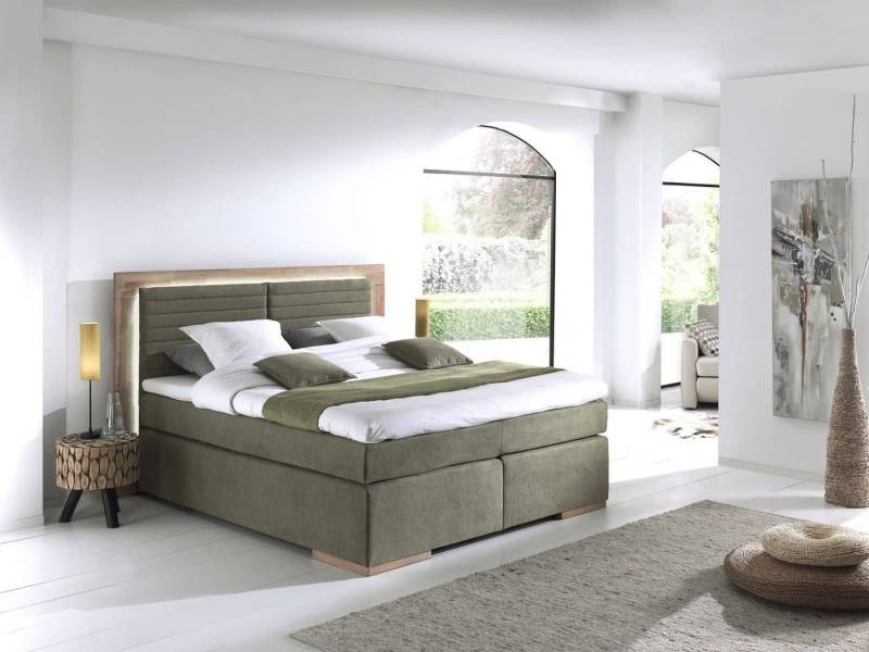 COTTA Boxspringbett Marcel inkl. Topper und Matratze (Komplettbett (Unterbau + Matratze + Topper), 7‑Zonen‑Taschenfederkern, Härtegrad H2/H3, Liegehöhe 67 cm von COTTA