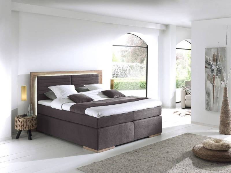 COTTA Boxspringbett Marcel inkl. Topper und Matratze (Komplettbett (Unterbau + Matratze + Topper), 7‑Zonen‑Taschenfederkern, Härtegrad H2/H3, Liegehöhe 67 cm von COTTA