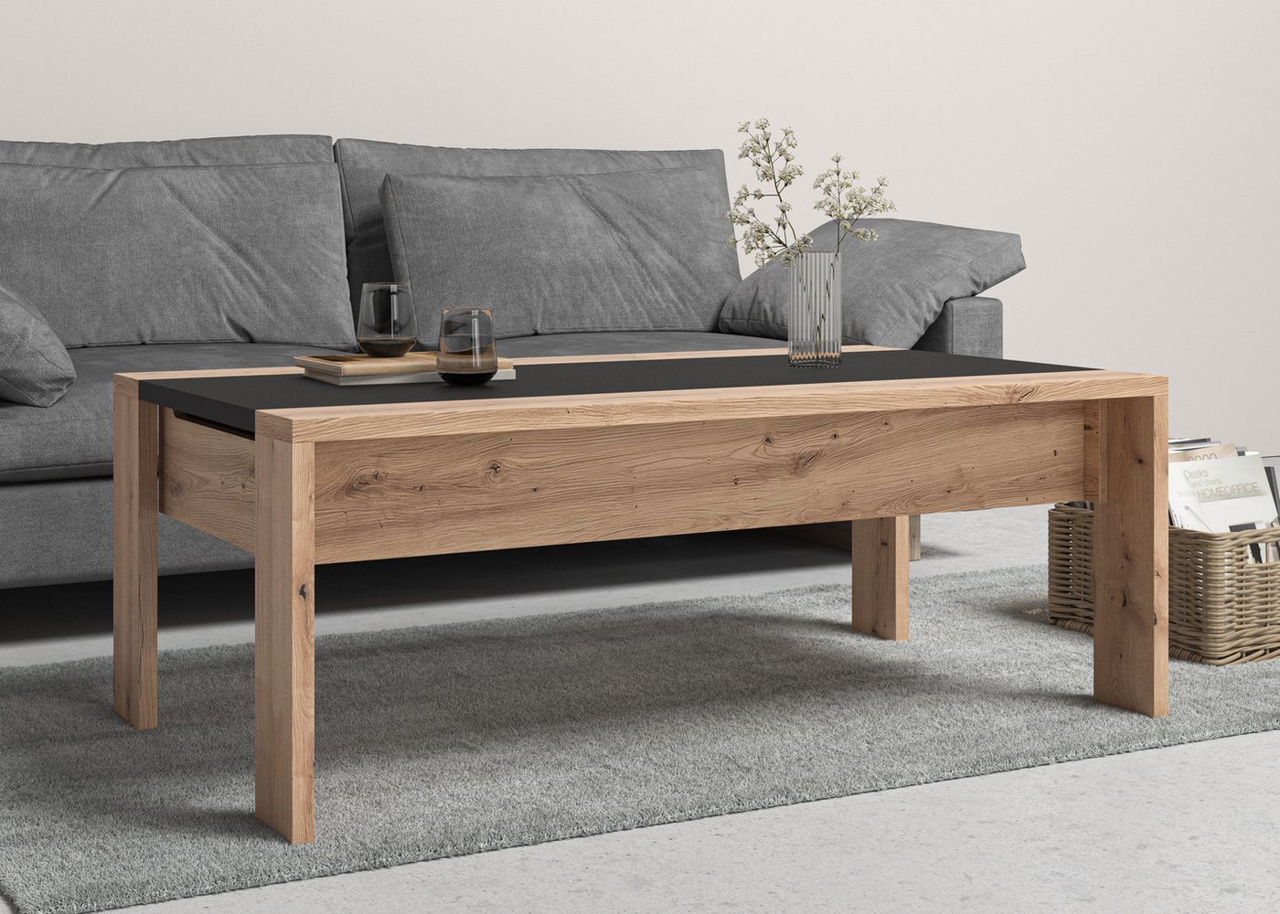 COTTA Couchtisch Hawai, mit Strauraum, Breite/Tiefe 120/70 cm von COTTA