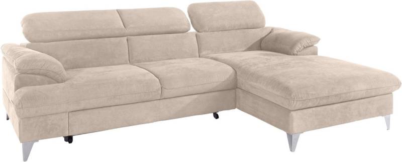 COTTA Ecksofa Caluso L-Form, mit Kopfteilverstellung, wahlweise mit Bettfunktion & Bettkasten von COTTA