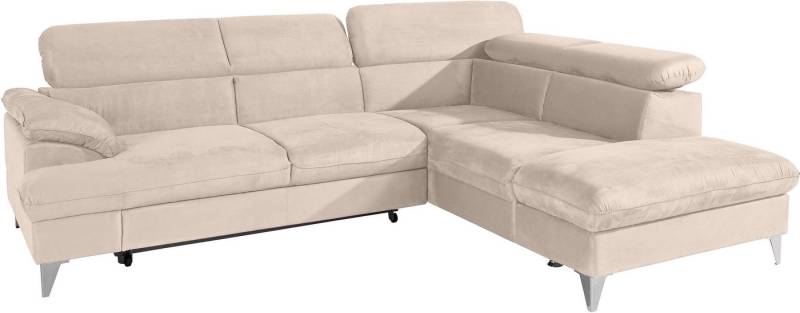COTTA Ecksofa Caluso L-Form, mit Kopfteilverstellung, wahlweise mit Bettfunktion & Bettkasten von COTTA