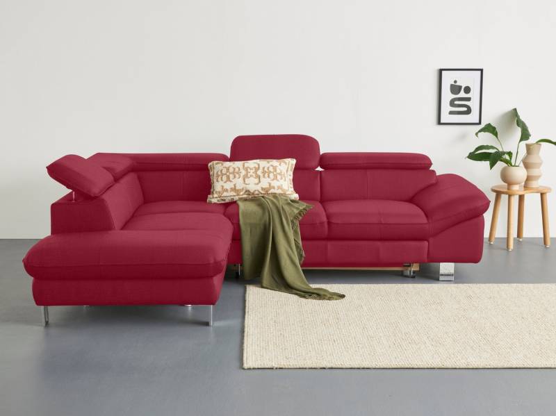 COTTA Ecksofa Driver L-Form, mit Kopfteilverstellung, wahlweise mit Bettfunktion & Bettkasten von COTTA