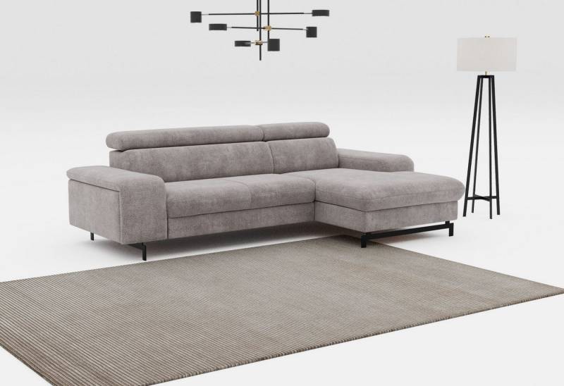 COTTA Ecksofa Emma L-Form, mit Kopfteilverstellung, wahlweise mit Bettfunktion & Bettkasten von COTTA