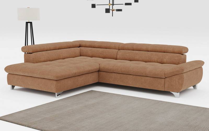 COTTA Ecksofa Gemini L-Form, mit Kopfteilverstellung, wahlweise mit Bettfunktion von COTTA