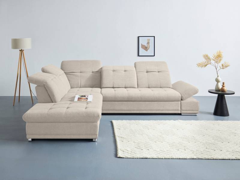 COTTA Ecksofa Holiday L-Form mit Sitztiefen-, Armteil- und Kopfteilverstellung, wahlweise mit Bettfunktion & Bettkasten von COTTA