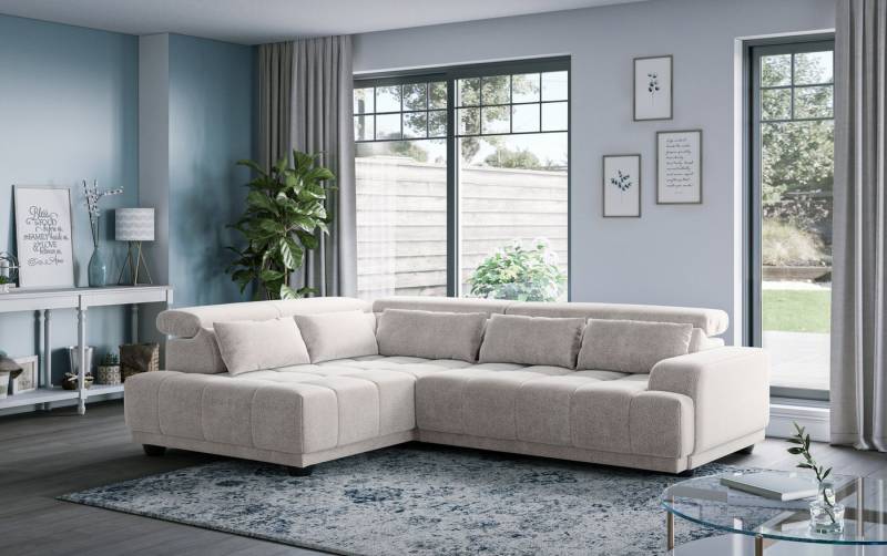 COTTA Ecksofa Jade - L Form, Sitzbreite 201 cm, inkl. Kopfteilverstellung und Nierenkissen, PUR-Schaumpolsterung COTTA Ecksofa Jade - L Form, Sitzbreite 201 cm, inkl. Kopfteilverstellung und Nierenkissen, PUR-Schaumpolsterung von COTTA