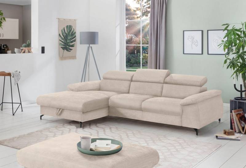 COTTA Ecksofa Kitty L-Form, mit Kopfteilverstellung, wahlweise mit Bettfunktion & Bettkasten von COTTA