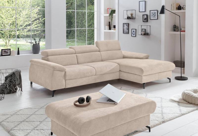 COTTA Ecksofa Kitty L-Form, mit Kopfteilverstellung, wahlweise mit Bettfunktion & Bettkasten von COTTA