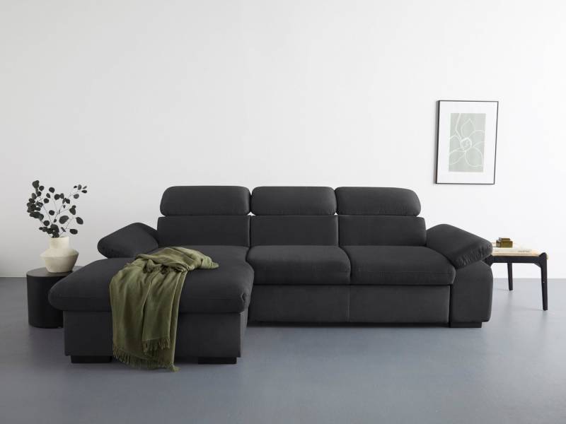 COTTA Ecksofa Lola L-Form mit Kopfteilfunktion & Hocker, Set, wahlweise mit Bettfunktion, Bettkasten & Armteilverstellung von COTTA