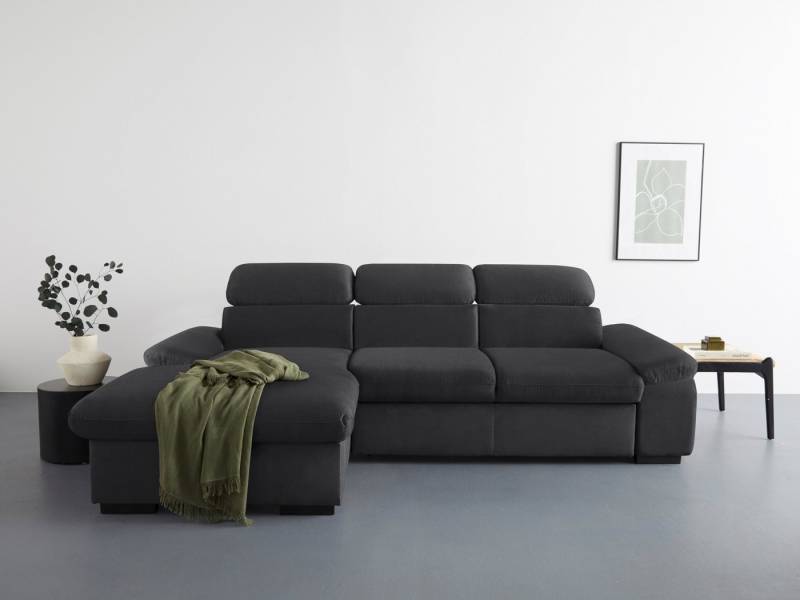COTTA Ecksofa Lola L-Form mit Kopfteilfunktion & Hocker, Set, wahlweise mit Bettfunktion, Bettkasten & Armteilverstellung von COTTA