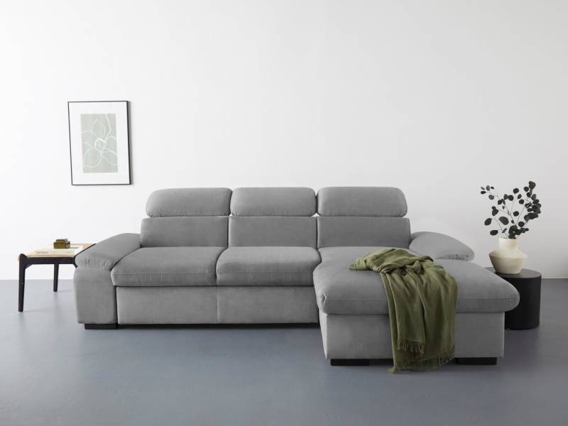 COTTA Ecksofa Lola L-Form mit Kopfteilfunktion & Hocker, Set, wahlweise mit Bettfunktion, Bettkasten & Armteilverstellung von COTTA