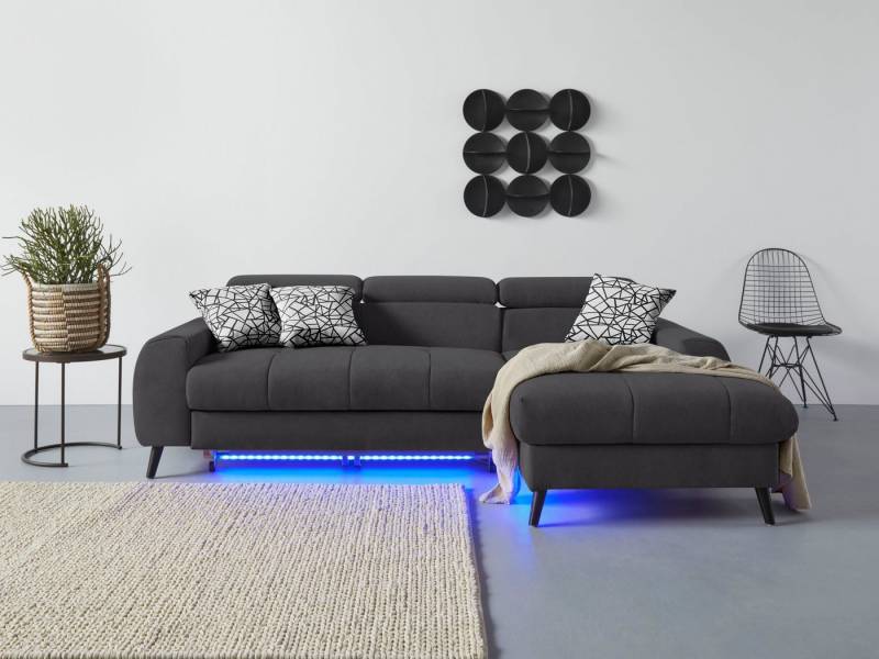 COTTA Ecksofa Mia L-Form mit 3 Zierkissen, wahlweise mit Bettfunktion, Bettkasten, Beleuchtung & Wireless-Charger COTTA Ecksofa Mia L-Form mit 3 Zierkissen, wahlweise mit Bettfunktion, Bettkasten, Beleuchtung & Wireless-Charger von COTTA