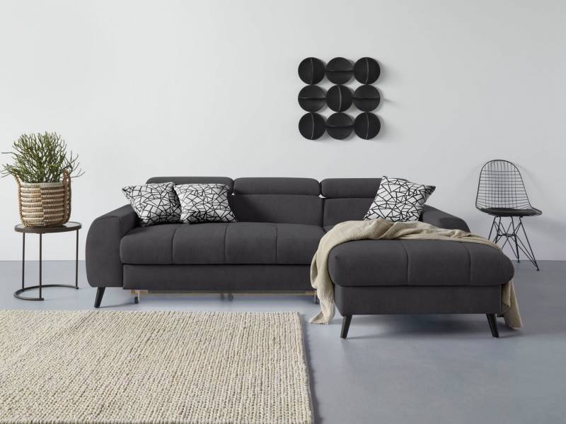 COTTA Ecksofa Mia L-Form mit 3 Zierkissen, wahlweise mit Bettfunktion, Bettkasten, Beleuchtung & Wireless-Charger COTTA Ecksofa Mia L-Form mit 3 Zierkissen, wahlweise mit Bettfunktion, Bettkasten, Beleuchtung & Wireless-Charger von COTTA