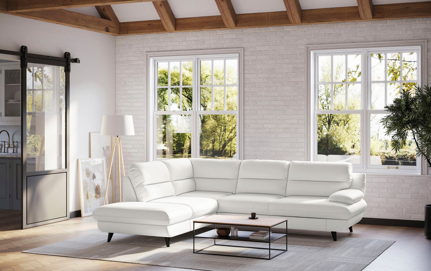 COTTA Ecksofa Pike L - Form, Zeitloses Design von COTTA